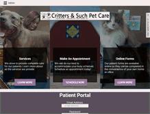 Tablet Screenshot of critterspetcare.com